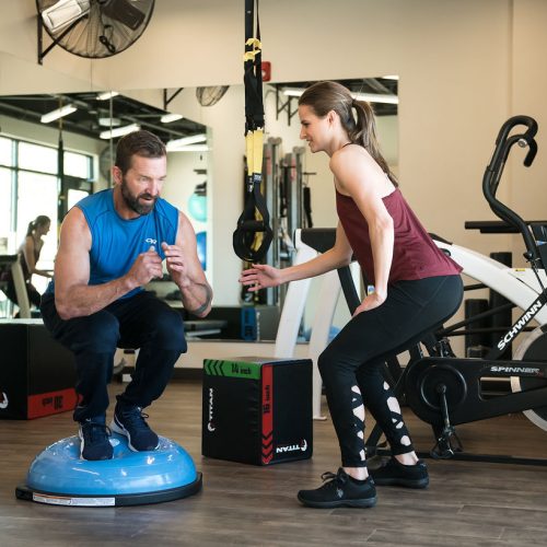 Devin and Shane on the BOSU